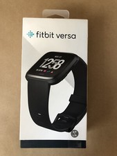FITBIT VERSA BLACK BAND BLACK ALUMINUM CASE