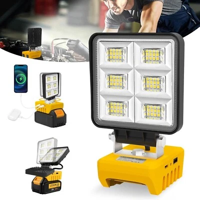 T-SUN LED Work Light Portable Rechargeable for Dewalt 18v Battery 48W 5200LM