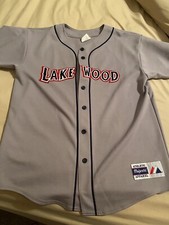 Lakewood Blue Claws Majestic Grey Jersey Size XL EUC Rare