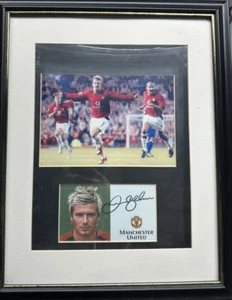 Rare David Beckham Manchester United Signed Framed Pictures Poster - Picture 1 of 2