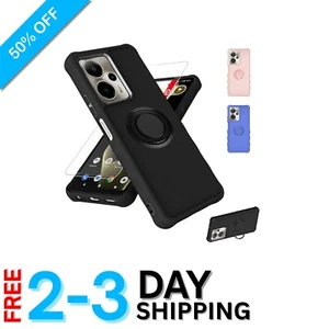 Schwarz Slim Fit Hülle für ATT Motivate Pro 5G mit Hartglas Displayschutz - Bild 1 von 10