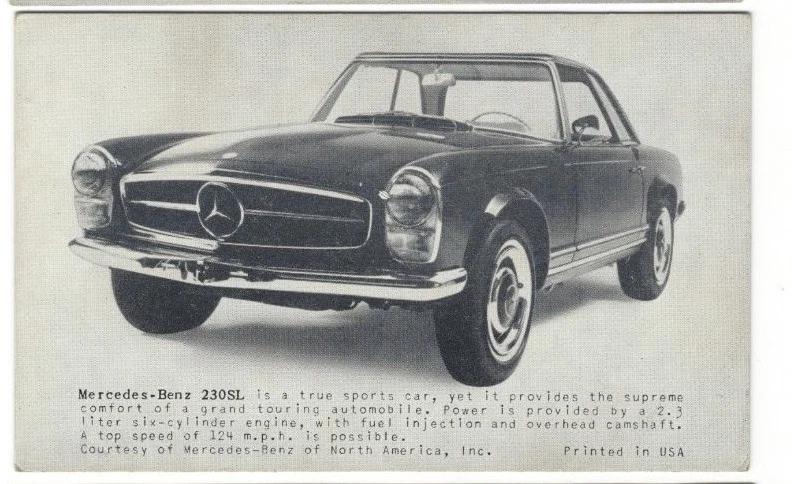 Tarjeta Arcade Años 60 - Mercedes-Benz 230SL Foto 1 de 1