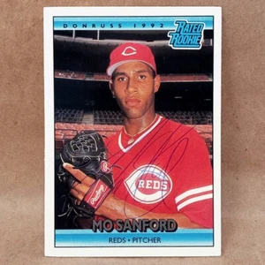 1992 Donruss #417 Mo Sanford SIGNIERTE Karte Cincinnati Reds Autogramm - Bild 1 von 3