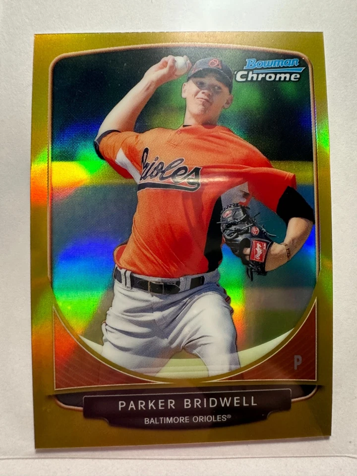 K52,908 - 2013 Bowman Chrome Mini Gold Refractors #91 Parker Bridwell #/50 - Image 1 of 1