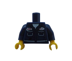 Lego Torso Oberkörper + Arme in dunkelblau Mechaniker Serie 6 / 973pb1025c01 Neu - Bild 1 von 1