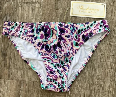 Traje de baño Shoshanna para mujer estampado pequeño parte inferior púrpura P Foto 1 de 2