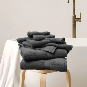 Royal Comfort Towel 8 Piece Set 100% Cotton Zero Twist Luxury Plush Soft - Picture 1 of 70