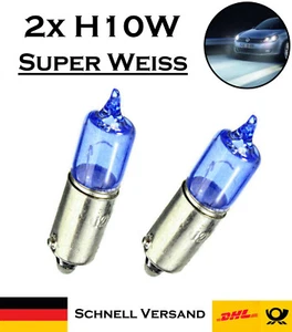 2x Jurmann Trade H10W 12V Original Super Weiß Hecklicht Parklicht Ersatz Lampe - Picture 1 of 4