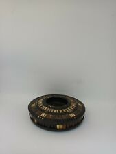 ANTIQUE Porcupine Quill circular pot inkwell