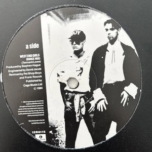 Pet Shop Boys – West End Girls (Dance Mix) 12" Single Vinyl Record Diecut Sleeve - Picture 1 of 4