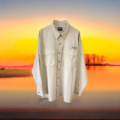 Camisa de pesca Bimini Bay XXL manga larga abotonada ventilada para hombre  Foto 1 de 4