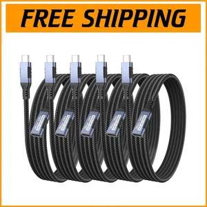 Premium 6ft USB C Extension Cable Pack: 4K Video, Fast Charging, Braided Nylon - Picture 1 of 11