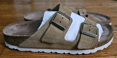 Birkenstock Arizona Taupe Brown Suede Leather Soft Footbed Sandals EU 36 5.5 - Image 1 of 4