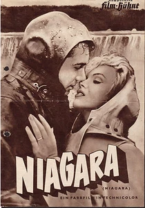 Programa de cine alemán vintage Marilyn Monroe Joseph Cotten Niagara - Imagen 1 de 2