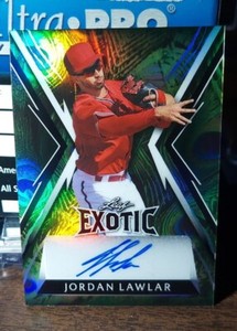 Jordan Lawlar 2023 Leaf Exotic Baseball PEACOCK Auto 4/8 ! Diamondbacks