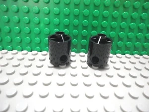 Lego 2 Black 2x2x2 Round Robot Body brick block NEW - Picture 1 of 1