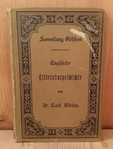 Englische Litteraturgeschichte Literaturgeschiche Dr. Weißer Sammlung Göschen - Bild 1 von 8