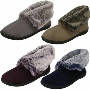 Ladies Padders Faux Fur Cuffed Slippers 'Esme' - Picture 1 of 37