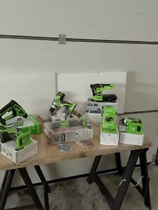 Greenworks 24v Cordless Drills , Sander Impact Driver /Wrench, Multi Tool Set - Picture 1 of 9
