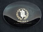 Kappa Delta Pi Sorority Black Glass Display Dish 8" X 6" Education Honor Society