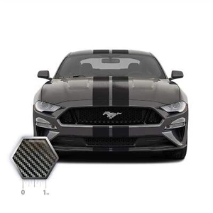 Dual 11" Racing Stripes Self Healing Vinyl fits Ford Mustang 2015 to 2023 - Picture 1 of 20