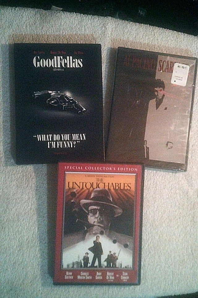 Goodfellas / Scarface / The Untouchables - 3-DVD Gangster movies New & perfect Foto 1 de 1