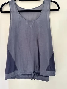 Reiss Singlet Tank Top Size M (10-12) Drawstring Hem Silk Cotton Blend Like New - Picture 1 of 4