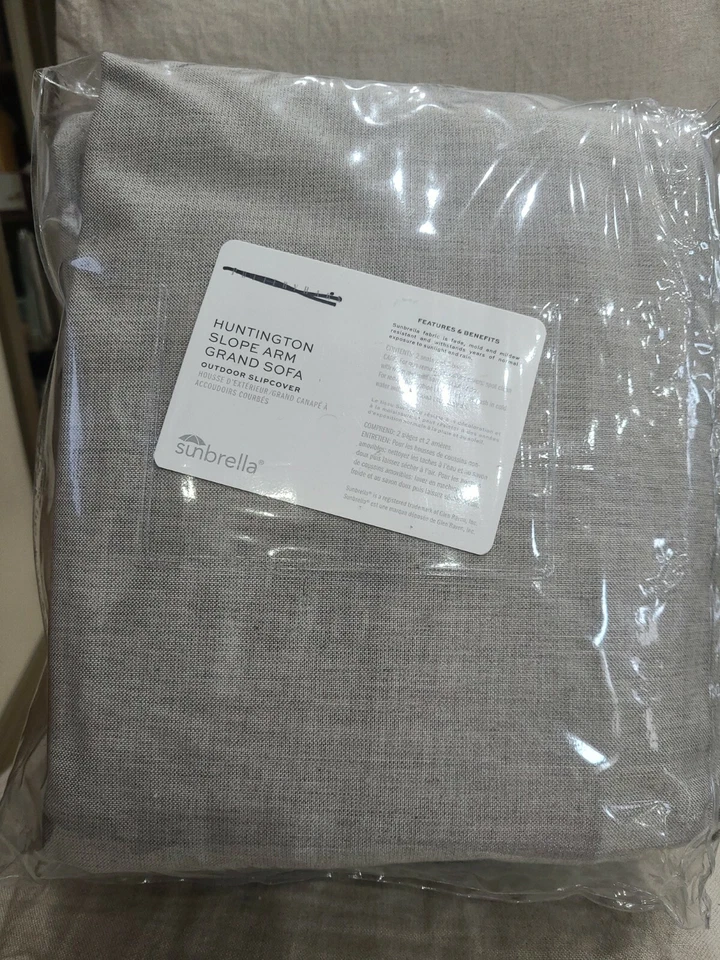 Fundas de cojín para sofá grande Pottery Barn Huntington Slope Arm gris Foto 1 de 1