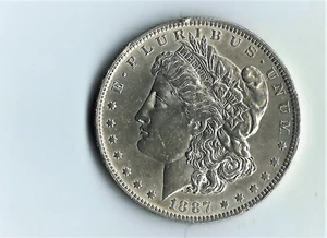 1887-O REPUNCHED DATE MORGAN DOLLAR 1887/6 - Picture 1 of 2