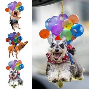 Happy Puppy Bubbles Acrylic Car Pendant Hanging Ornament Interior Decor Supplies - Picture 1 of 15