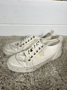 Aigle Ladies White Canvas Trainers Sneakers Size 5 UK 38 Eu - Picture 1 of 5