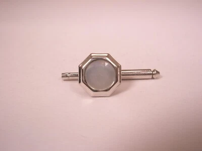 SINGLE (1) 3/8" White Mother of Pearl Vintage Formal Tuxedo Shirt Stud i102 - Image 1 of 4
