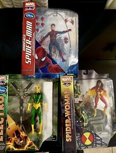 Diamond Select Marvel Spider-Man,spider Woman,Electro Lot Of 3 New