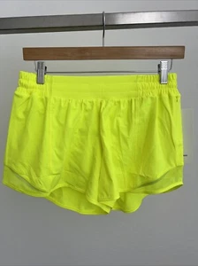Lululemon Hotty Hot LR Short 4" Lined NWT 4 6 8 10 14 Highlighter Yellow HIYE - Picture 1 of 7