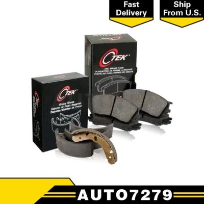 Juego de pastillas de freno de disco delanteras traseras C-Tek zapata de freno de tambor para Toyota Camry 1992-1999 Foto 1 de 4