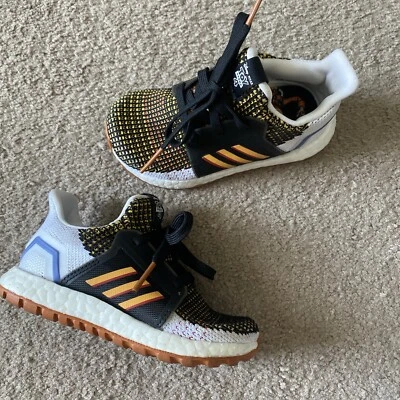 Adidas Toy Story Sneakers Ultra Boost Woody Mesh Black Gold White Size 8.5K - Image 1 of 4