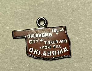 Sterling Silver Charm "Oklahoma" .925 - Picture 1 of 2