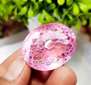 90 Carat Color Change Alexandrite Football Carving Shipping Oval Loose Gemstone - Picture 1 of 5