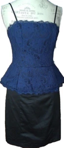 Kate Young for Target women's dress cocktail blue lace bodice black skirt size 6 - Picture 1 of 12