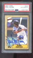 1987 Topps #530 Tony Gwynn AUTO SIGNED Autograph Card PSA/DNA Baseball MLB COA