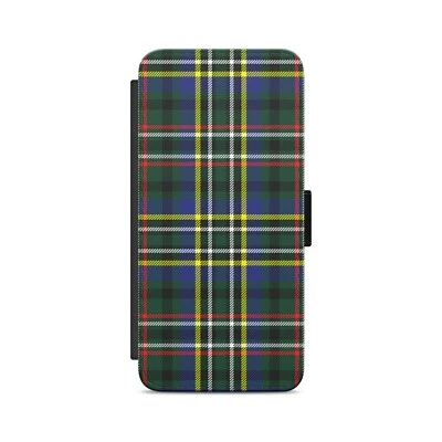 Tartan Green Pattern Scotland  Flip Wallet Phone Case for iPhone Models - Image 1 of 4