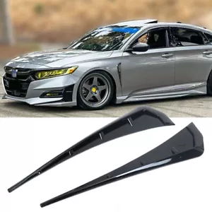 Glossy Black Soft TPU Side Fender Airfoil Accessories For Honda Accord Civic USA - Picture 1 of 20