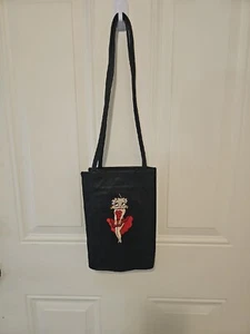 HTF VNT Betty Boop Purse TM Hearst ‘95 Embroidered Black Leather - Picture 1 of 15