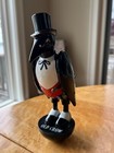 Vintage 9” Rocking OLD CROW BOURBON WHISKEY FIGURINE STATUE Sign BackBar Display