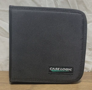 CASE LOGIC Zippered CD Case ~ Black ~ Holds 24 ~ Great Condition - Picture 1 of 4