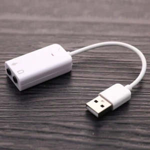 USB Sound Card Virtual 7.1 3D External USB Audio Adapter USB To Jack 3.*YA - Afbeelding 1 van 12