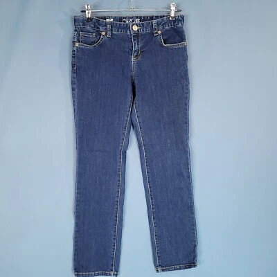 Pantalones de mezclilla Cherokee para niñas de pierna ajustada cintura ajustable azul talla 12P Foto 1 de 4