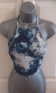Miss Sixty vintage Y2K denim tie dye halter top XS (6-8) BNWT RRP £58 - Picture 1 of 5