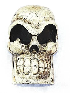 Skull Totenkopfschädel Skull Figurine Decorative Wooden Gothic Deco Horror - Picture 1 of 3