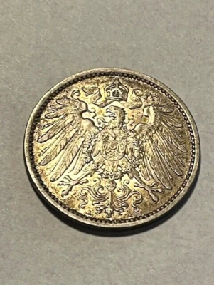 1914-A Germany 1 Mark/Silver XF+ #13126 - Image 1 of 2